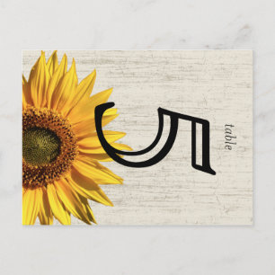 Postale Carte de Mariage Tournesol Rustique