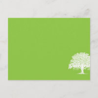 Carte de mariage Vert/Blanc d'arbre printanier