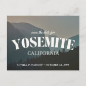 Postale Carte de Mariage Yosemite à Sauvegarder Rétro (Devant)