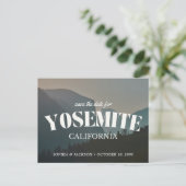 Postale Carte de Mariage Yosemite à Sauvegarder Rétro (Debout devant)
