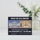 Postale Carte de marketing pour agent immobilier (Debout devant)