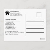 Postale Carte de marketing pour agent immobilier (Dos)
