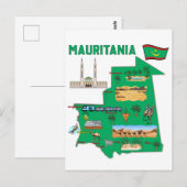 Postale Carte de Mauritanie (Devant / Derrière)