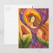 Postale Carte de méditation du matin pour femmes (Devant / Derrière)