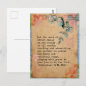 Postale Carte de mémoire Verset Bible Taille de carte post (Devant / Derrière)