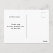 Postale Carte de mémorisation de verset biblique (Dos)
