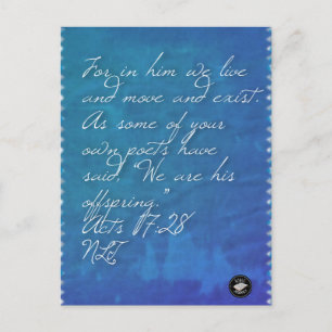 Postale Carte de mémorisation de verset biblique Acts 17:2