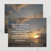 Postale Carte de mémorisation de verset biblique Romains 1 (Devant / Derrière)