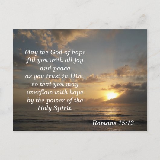 Postale Carte de mémorisation de verset biblique Romains 1 (Devant)