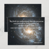 Postale Carte de mémorisation des Écritures chrétiennes Hé (Devant / Derrière)