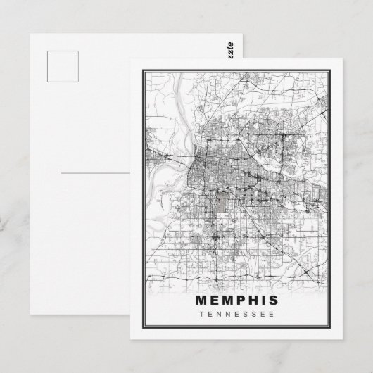 Postale Carte de Memphis (Devant / Derrière)