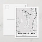 Postale Carte de Mercer Island (Devant / Derrière)