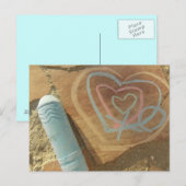 Postale Carte de message Love Chalk (Devant / Derrière)