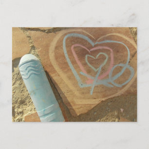 Postale Carte de message Love Chalk