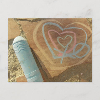 Postale Carte de message Love Chalk