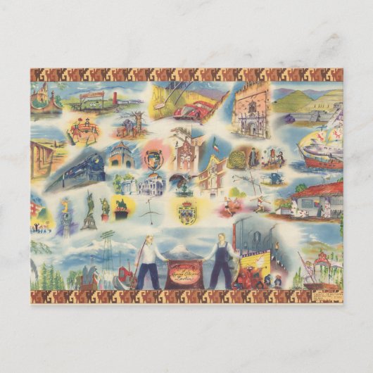 Postale Carte de Mexico et de l'environnement (Devant)