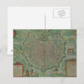 Postale Carte de Milan, de 'Civitates Orbis Terrarum' par (Devant / Derrière)