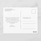 Postale Carte de mortier gris simple Graduation moderne (Dos)