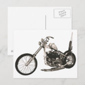 Postale Carte de moto Easy Rider - Chopper Hollywood (Devant / Derrière)