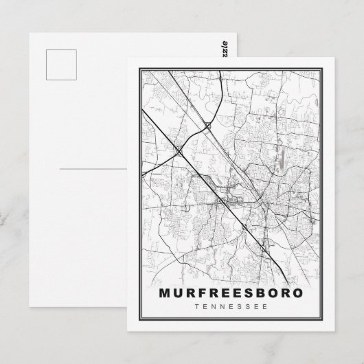 Postale Carte de Murfreesboro (Devant / Derrière)