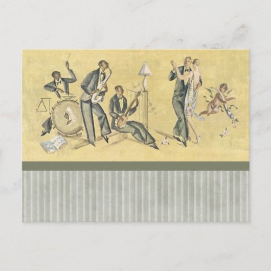 Postale Carte de musique déco (Devant)