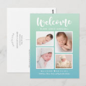 Postale Carte de naissance moderne Galerie de bienvenue (Devant / Derrière)