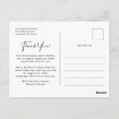 Postale Carte de naissance photo pour garçon (Dos)