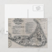 Postale Carte de Nantucket vintage (Devant / Derrière)
