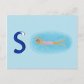 Postale Carte de natation (Devant)
