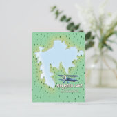 Postale Carte de navigation du lac Sun Moon Taiwan (Debout devant)