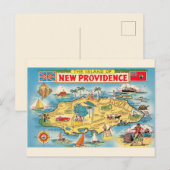 Postale Carte de New Providence Bahamas (Devant / Derrière)