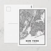 Postale Carte de New York (Devant / Derrière)