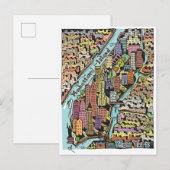 Postale Carte de New York (Devant / Derrière)