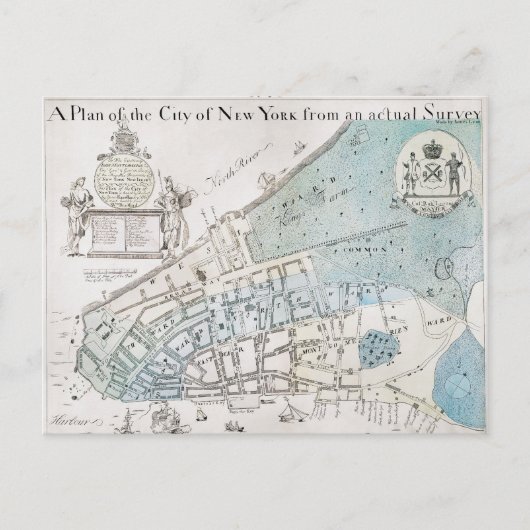 Postale Carte de New York, 1728 (Devant)