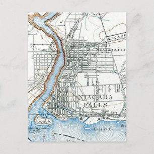 Postale Carte de Niagara Falls vue d'oiseau