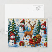 Postale Carte de Noël (Devant / Derrière)