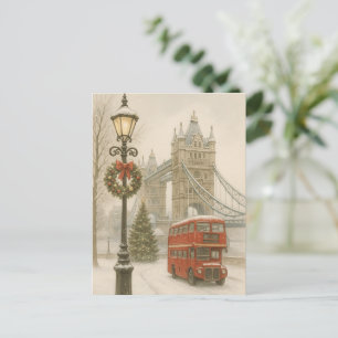 Postale Carte de Noël à Londres – Cadeau de Noël