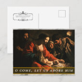 Postale Carte de Noël à thème religieux (Devant / Derrière)