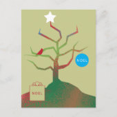 Postale Carte de Noël Arbre d'Art (Devant)