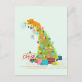 Postale Carte de Noël Arbre de Catmas (Devant)