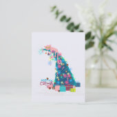 Postale Carte de Noël Arbre de Catmas (Debout devant)