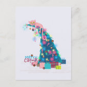 Postale Carte de Noël Arbre de Catmas (Devant)