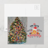 POSTALE CARTE DE NOËL ARBRE DE NOËL (Devant / Derrière)