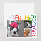 Postale Carte de Noël arc-en-ciel (Devant / Derrière)