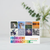 Postale Carte de Noël arc-en-ciel (Debout devant)