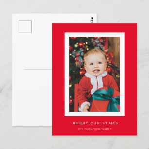 Postale Carte de Noël Arrière - plan rouge classique