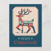 Postale Carte de Noël avec conception d'illustration de re (Devant)