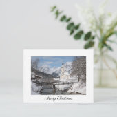 Postale Carte de Noël avec église dans la neige dans les A (Debout devant)
