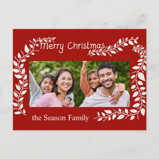 Postale Carte de Noël avec lettrage manuel (Devant)