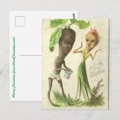 Postale Carte de Noël avec Onion People (Devant / Derrière)